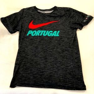Nike Black Tee with Red and Green Accents
